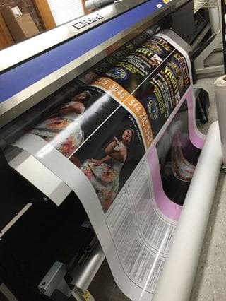 A printer is printing out a magazine.
