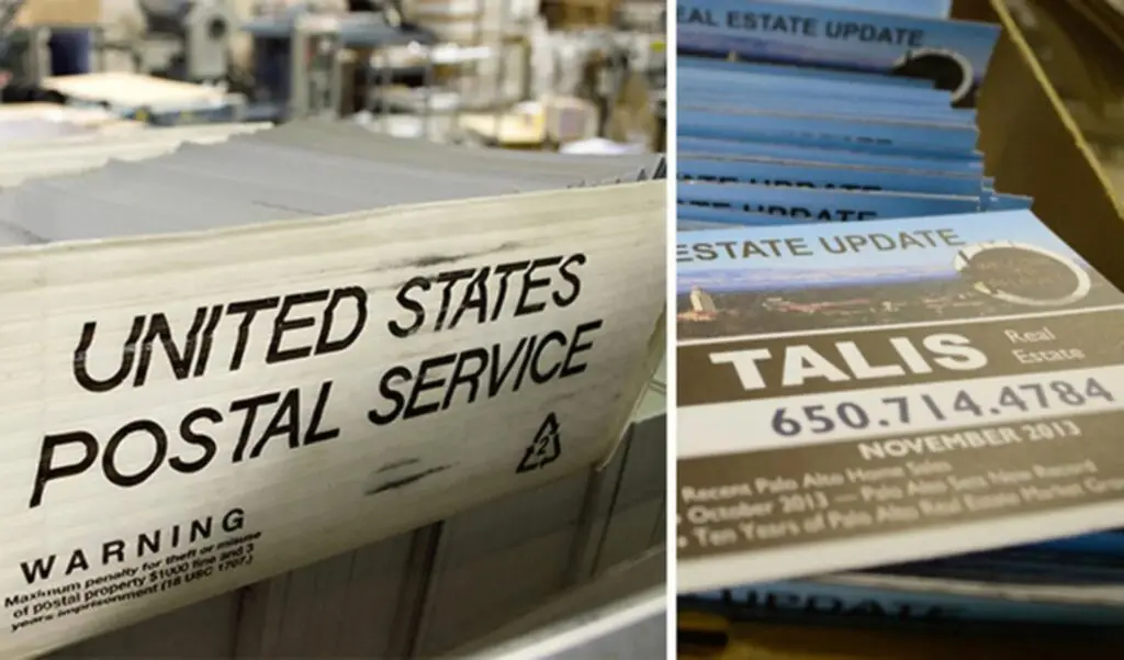 A close up of the united states postal service and some books